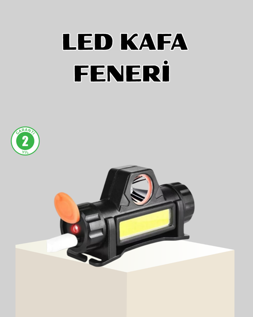 tekno Kamp ve Doğa İçin Şarjlı LED Baş Feneri – Mıknatıslı, Su Geçirmez 2026