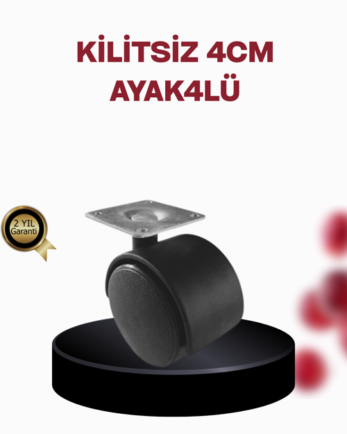 tekno 4 cm Döner Ayak Kilitsiz 4 Adet Mobilya ve Sehpa Ayağı 2026