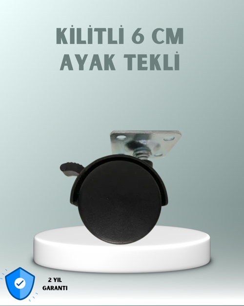 tekno Zemin Korumalı 6 cm Kilitli Döner Ayak 2026