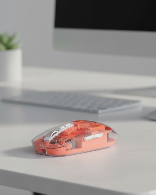 tekno Sessiz Tıklamalı Şeffaf Mouse Bluetooth ve USB Uyumlu 2026