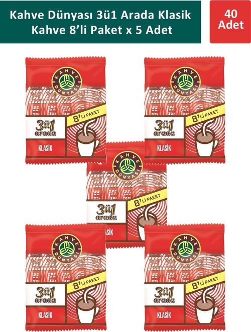 3ü1 Arada Klasik Kahve 8 x 18 gr x 5 Adet