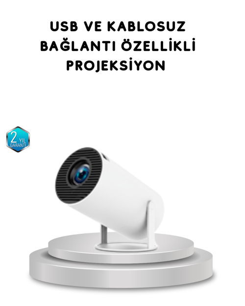 tekno Full HD 4K Uyumlu Projeksiyon Cihazı 130 İnç Geniş Ekran Destekli 2026