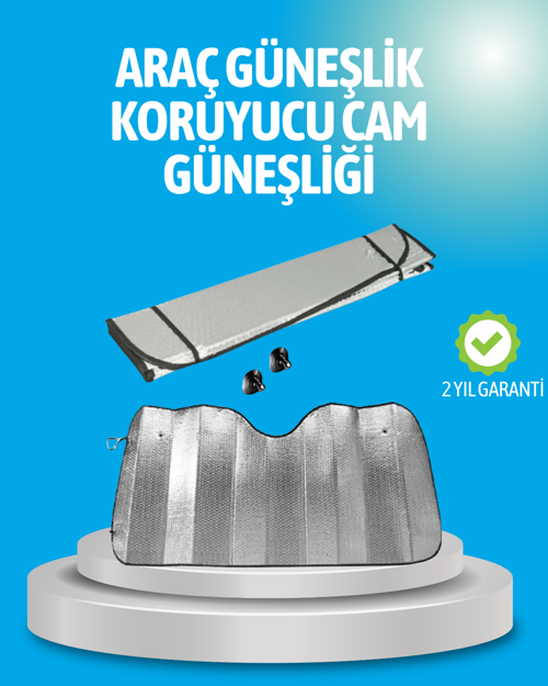 tekno Gelişmiş Yansıtıcılı Katlanabilir Araç Güneşliği – Alüminyum & Süngerli İzolasy