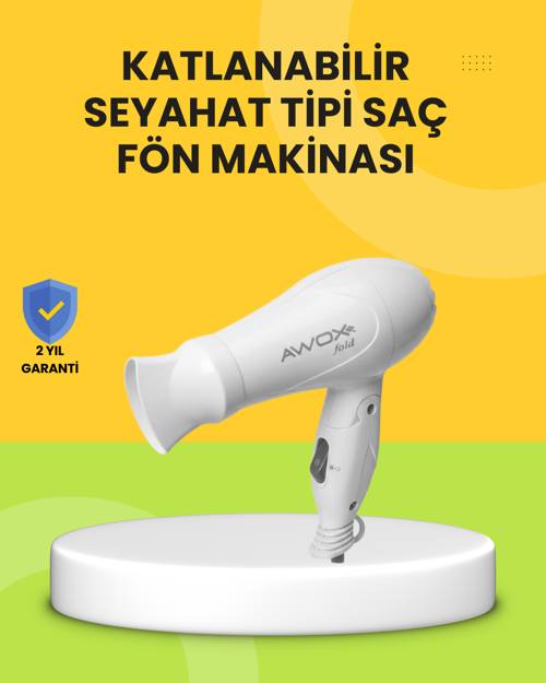 tekno Katlanır Gövdeli Saç Kurutma Makinesi Ev ve Valiz Kullanımı 2026