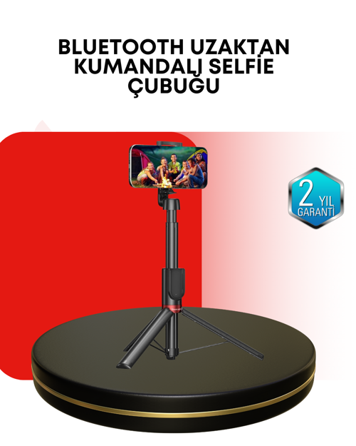 tekno Dikey ve Yatay Çekim Destekli Selfie Stick Tripod 2026