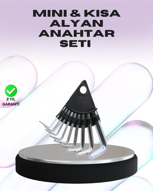 tekno 9 Parça Alyan Anahtar Seti Farklı Metrik Ölçü Pratik Taşıma 2026