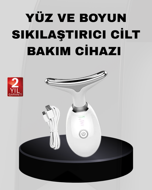 tekno Kablosuz Şarjlı Yüz Sıkılaştırıcı Cihaz EMS Mikro Akım Anti-Aging Masaj Aleti 2026