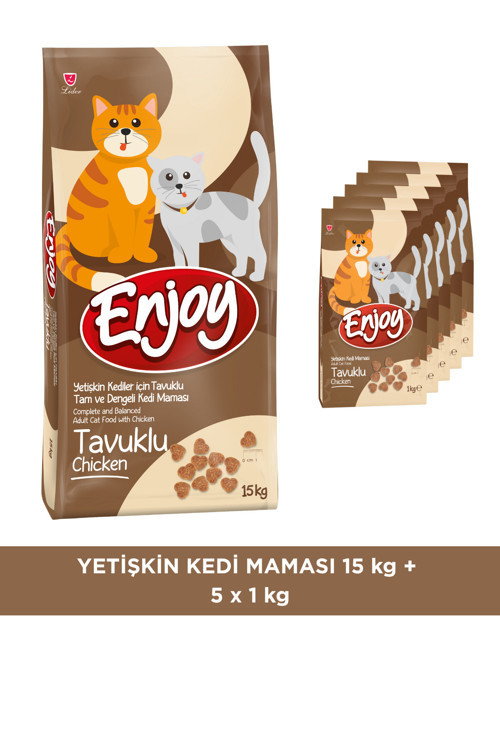 Yetişkin Kediler için Tavuklu Tam ve Dengeli Kedi Maması 15 kg + 5 kg