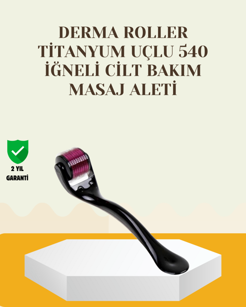 Tekno Titanyum Dermaroller 540 İğne Cilt Onarım Ve Kolajen Üretim Desteği 2026
