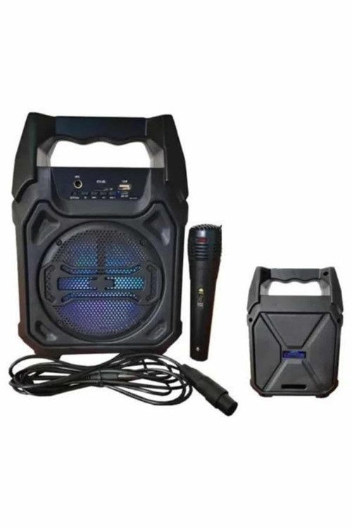 tekno Karaoke Mikrofonlu Fm Radyolu Bluetooth Hoparlör Yüksek Ses Kaliteli 2026