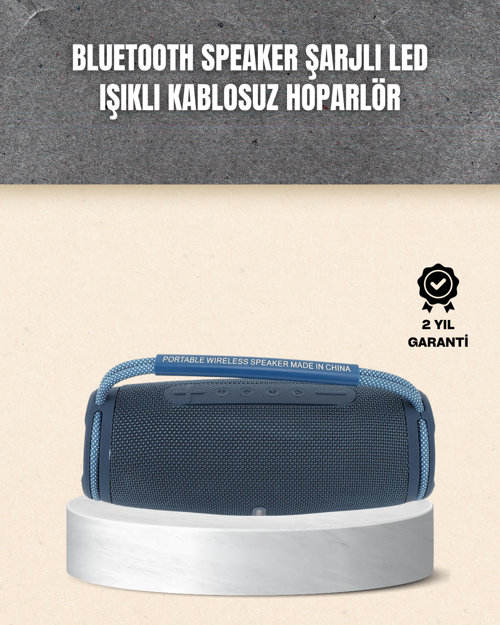 tekno Hafif ve Dayanıklı Renkli Işıklı Taşınabilir Müzik Hoparlörü 2026