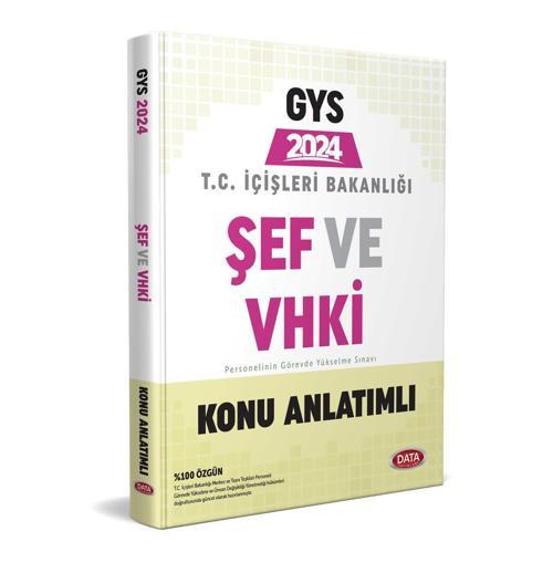 Data 2024 GYS İçişleri Bakanlığı Şef ve VHKİ Konu Anlatımlı Görevde Yükselme Data Yayınları