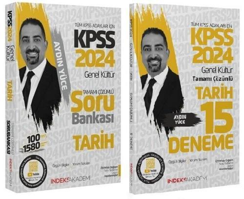 İndeks Akademi 2024 KPSS Tarih Soru Bankası + 15 Deneme 2 li Set - Aydın Yüce