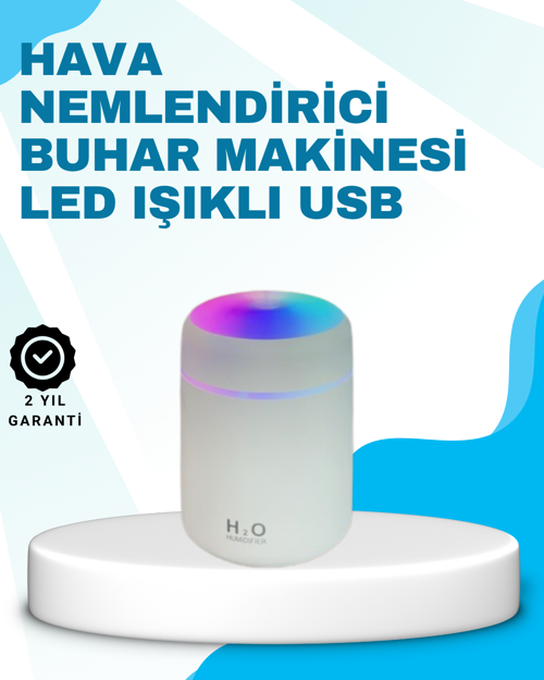 tekno LED Işıklı Sessiz Masaüstü Nemlendirici – 3 Buhar Modu 2026