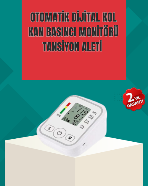 tekno Kol Tipi LCD Ekranlı Elektronik Tansiyon Monitörü 2026