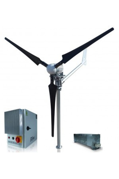 Set 1500W 48V Windsafe Korumalı Rüzgar Türbini + Wind Pro Şarj Kontrol Cihazı iSTA-BREEZE