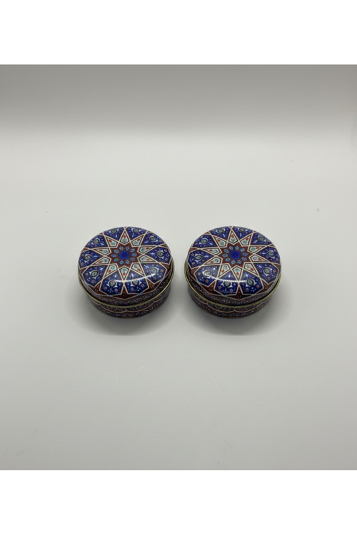 2'li Set Mandala Serisi Teneke Mum 100 Gr - Kavun Kokulu