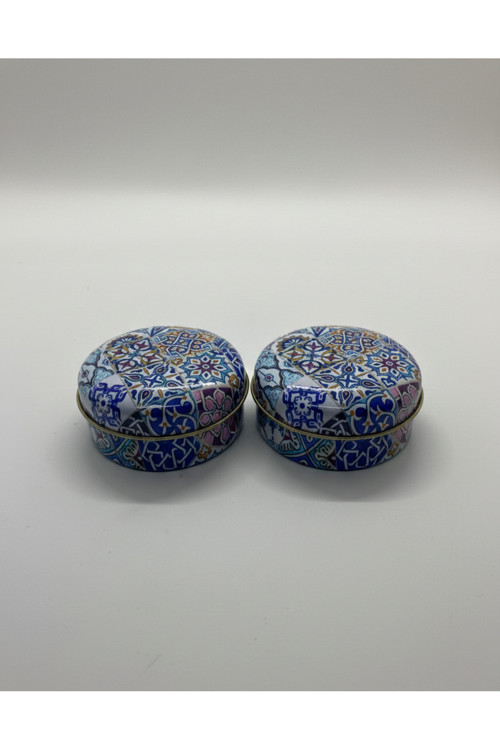 2'li Set Mandala Serisi Teneke Mum 100 Gr - Kahve Kokulu