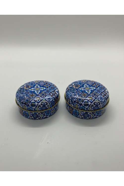 2'li Set Mandala Serisi Teneke Mum 100 Gr - Tarçın Kokulu