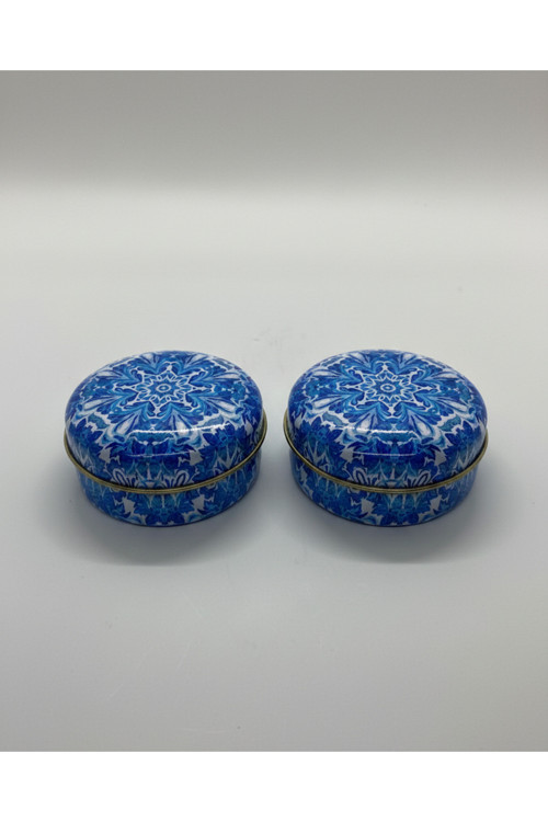 2'li Set Mandala Serisi Teneke Mum 100 Gr - Tarçın Kokulu