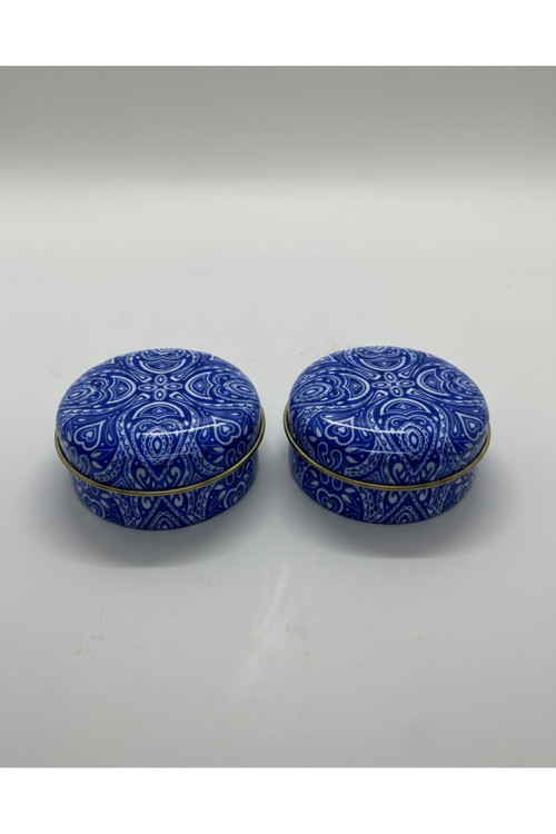 2'li Set Mandala Serisi Teneke Mum 100 Gr - Vanilya Kokulu