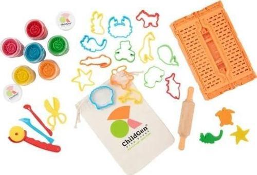 Doğal Oyun Hamuru Büyük Set - Katlanır Kasalı - Turuncu