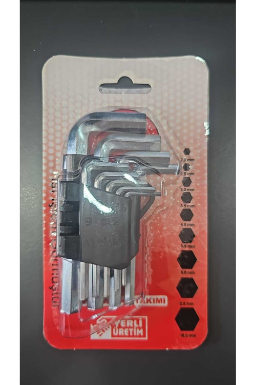 Allen Anahtar Takımı 100mm 10 Parça