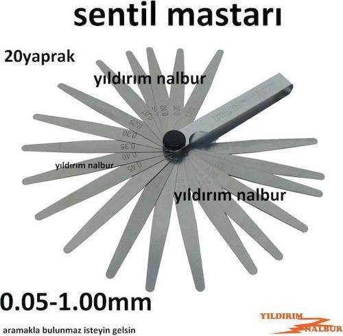 Sentil Mastarı Sibop Ayar Mastarı 20 Yaprak 0.05-1.00