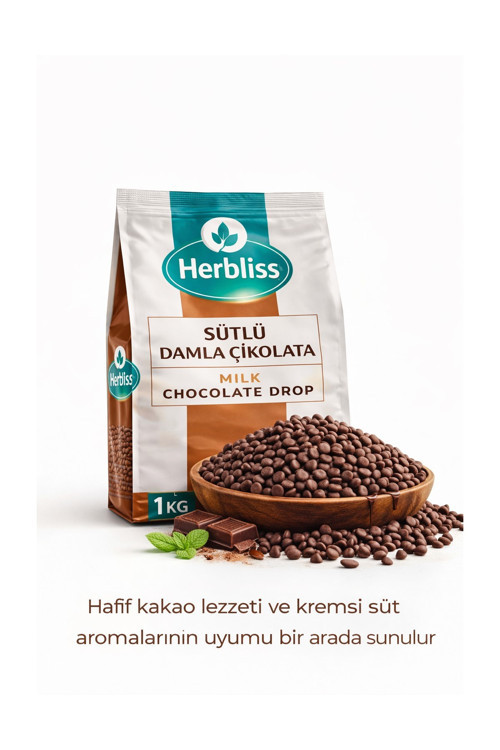 Sütlü Damla Çikolata 1 KG – Kolay Eriyen, Pasta ve Kurabiye Çikolatası
