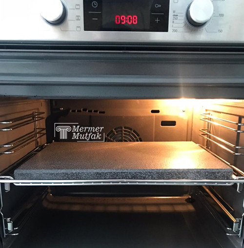 Doğal Bazalt Fırın Taşı - (30X40CM) - Pizza Taşı, Ekmek Taşı, Mangal Taşı