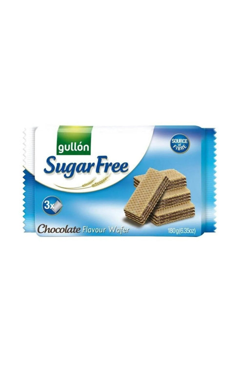 Kakao Krema Dolgulu Şekersiz Gofret 180Gr