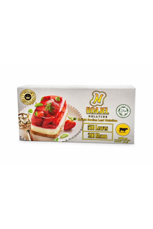 Yaprak Jelatin 1 Kg – 500 Yaprak – 200 Bloom – Sığır Jelatini (Helal)