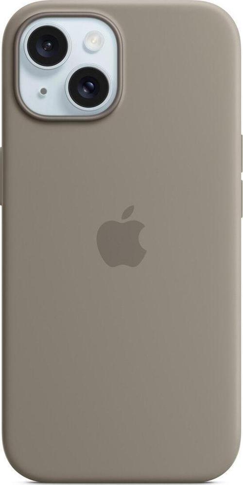 iPhone 15 için MagSafe özellikli Silikon Kılıf - Kil Rengi
