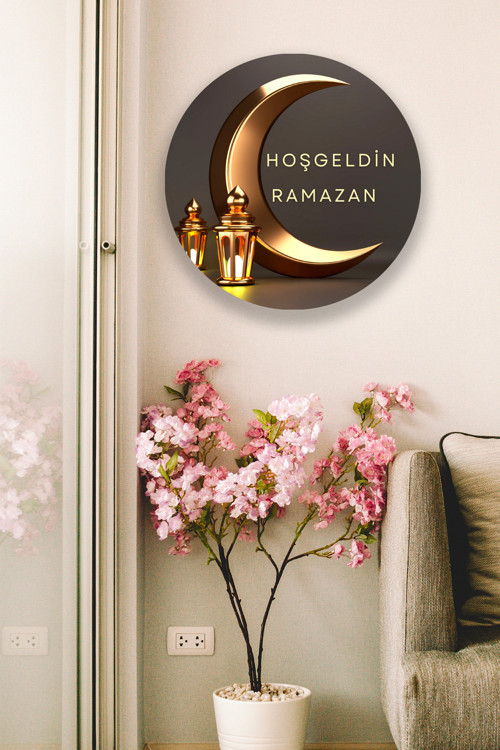 Hoşgeldin Ramazan Süsü, Dekoratif Dini Tablo Modeli, Ev, Oturma Odası, Kapı, Duvar Dekorasyonu