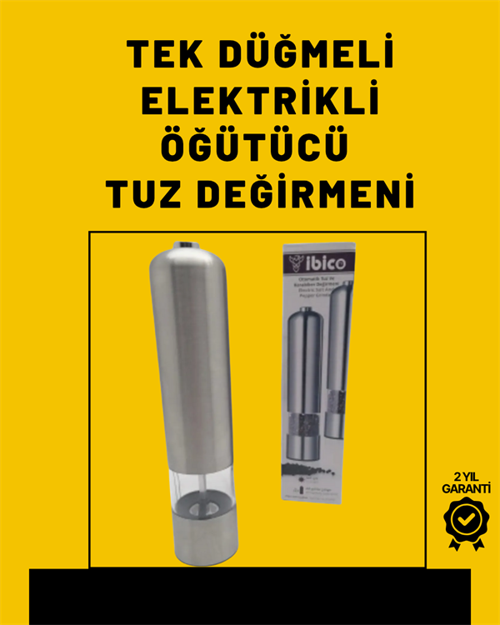 tekno Pil İle Çalışan Elektrikli Baharat Öğütme Cihazı Ergonomik Şeffaf Gövde 2026