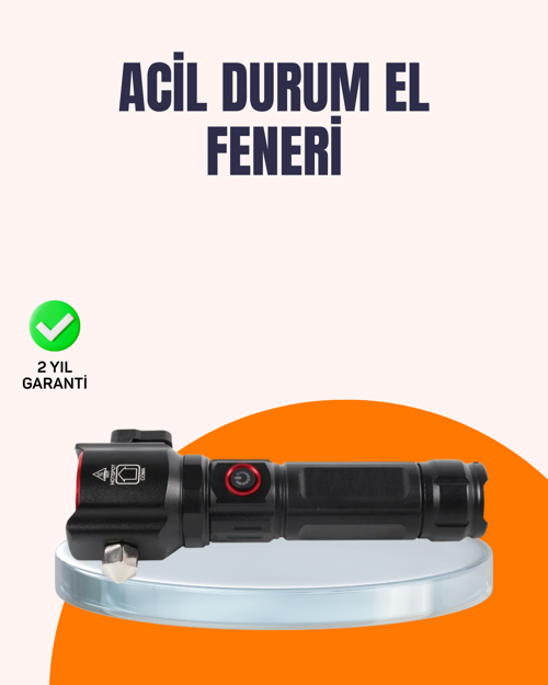 uygun Çok Fonksiyonlu Acil Durum Feneri Yan Işıklı Çekiçli popüler