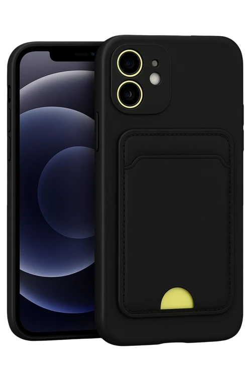 Newface iPhone 11 Kılıf Kelvin Kartvizitli Silikon - Siyah