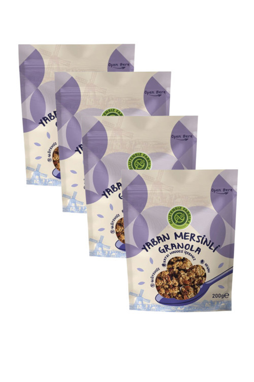 Yaban Mersinli Granola Vegan 200 Gr X 4 Adet