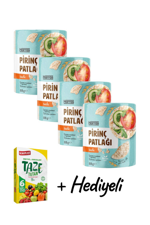 Glutensiz Vegan Pirinç Patlağı 88 gr x 4 Adet