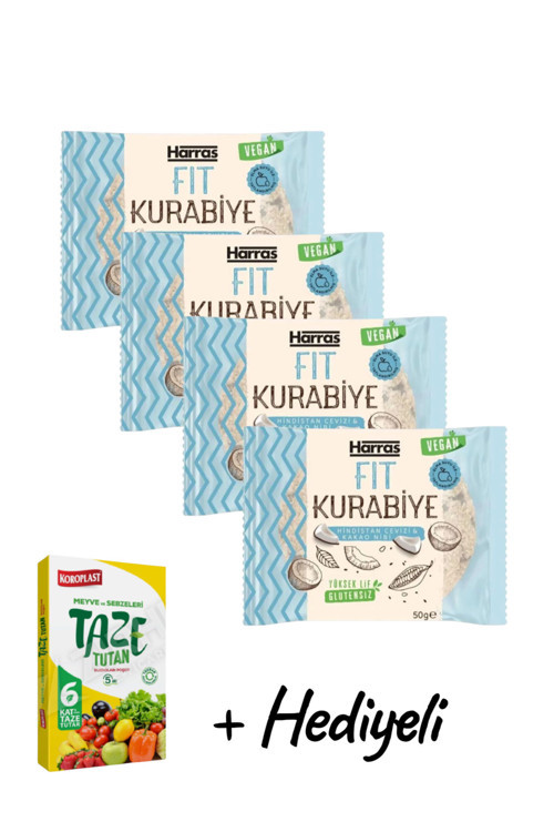 Glutensiz Kurabiye Vegan Elma Suyu ile Tatlandırılmış 50 gr X 4 Adet