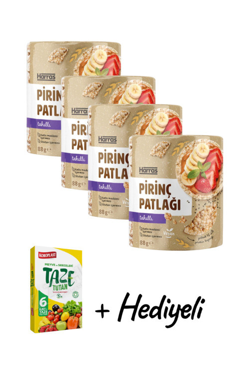 Tahıllı Pirinç Patlağı Glutensiz Vegan 88 gr. X 4 Adet
