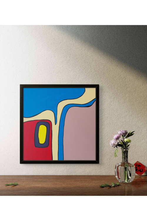 22X22 Cm El Boyaması Duvar Tablosu – Tuval Üzeri Modern Tasarım – Salon Ve Ofis Uyumlu