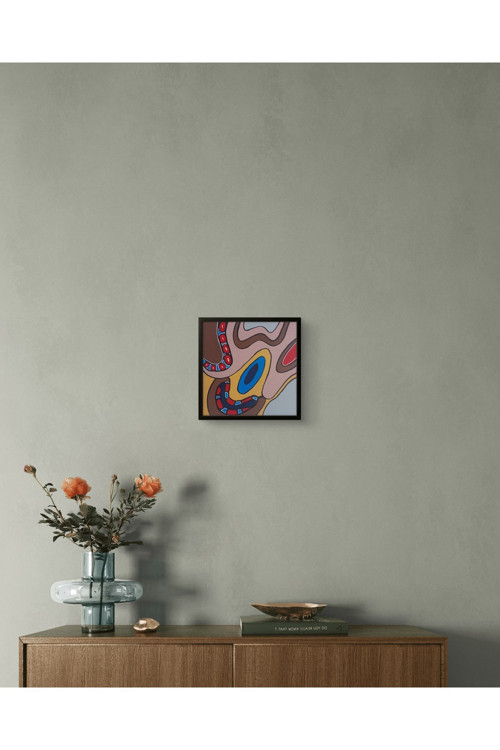 22X22 Cm El Boyaması Duvar Tablosu – Tuval Üzeri Modern Tasarım – Salon Ve Ofis Uyumlu