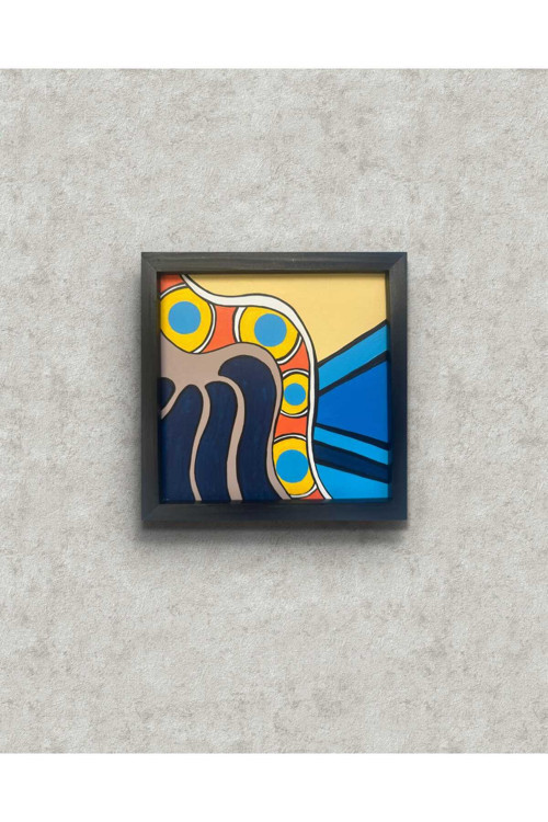 Modern Soyut Tablo – El Boyaması – 22X22 Ev Dekorasyon Tablosu – Mdf Üzeri Akrilik