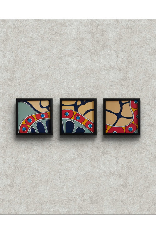 Modern Soyut Tablo – El Boyaması – 22X22 Ev Dekorasyon Tablosu – Mdf Üzeri Akrilik