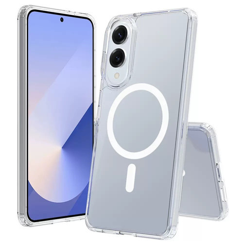 Samsung Galaxy S25 Edge Uyumlu Kılıf M-Safe Şarj Özellikli Sert Pc Embos Kapak