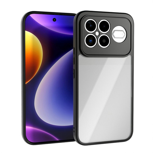 Xiaomi Poco F8 Ultra Uyumlu Kılıf Roll Arkası Şeffaf Plastik Kenar Silikon Airbagli