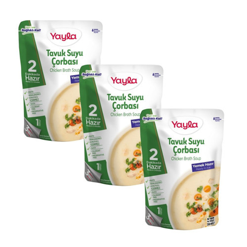 Yemek Hazır Tavuk Suyu Çorbası 250 ml x3