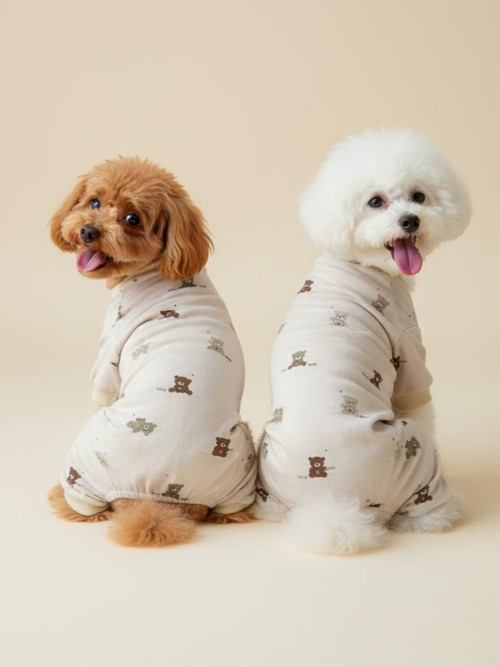 Teddy Pamuklu Köpek Tulum Pijama