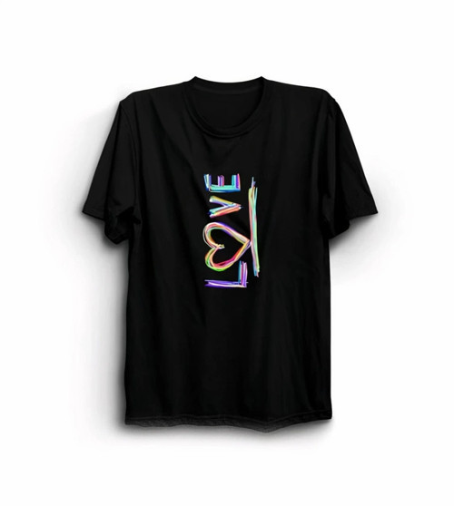 Sevgililer Günü İçin Özel Tasarım Love Baskılı Tshirt